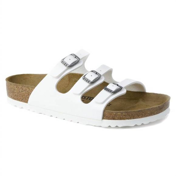 NEW BIRKENSTOCK women's florida narrow sandal in birkoflor white - Picture 1 of 3